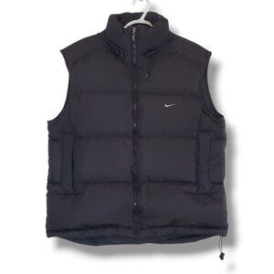 Vintage Y2k Nike Down Puffer Zip Up Vest Black Size  M